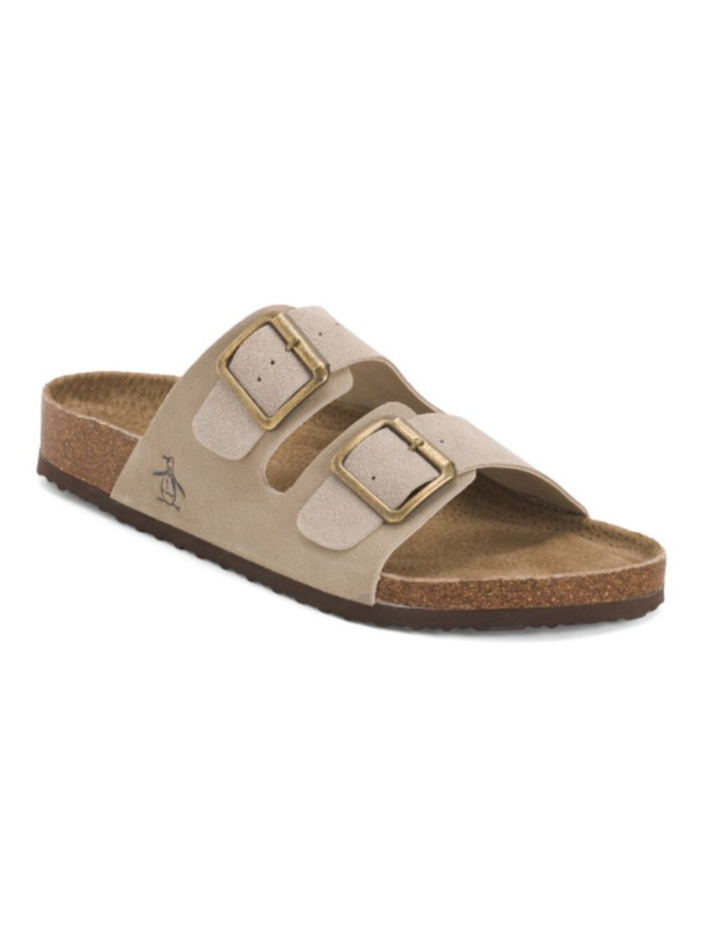 ORIGINAL PENGUIN Men's Suede Colby 2 Band Comfort Footbed Sandals